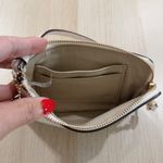 Coach Gold / Chalk Leather Corner Zip Wristlet Wallet Pouch Photo 5