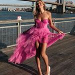 For Love & Lemons  x Revolve Bustier Gown In Pink Photo 1