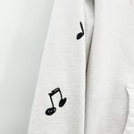 The Kylie Jenner Shop Womens Streetwear Rise N Shine Music Notes Fleece Hoodie M White Size M Photo 5