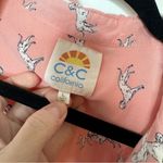 C&C California C & C California Coral Dalmatian Button Down Shirt L Photo 2
