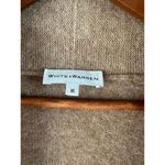 White + Warren 100% Cashmere Open Front Cardigan Sweater Tan Women’s size Medium Photo 3
