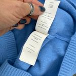 Diane Von Furstenberg  Blue Puff Sleeve Wool Cashmere Turtleneck Sweater SMALL Photo 4