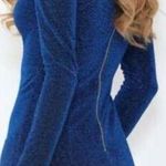 Abyss By Abby Jalia long sleeve blue shiny bodycon mini dress size xs Photo 1