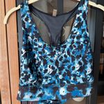 FP Movement Tank sports bra open back Free People animal print Ashford Twilight Blue Size M Photo 2