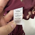 Lulus September Sunsets Burgundy Floral Print Wrap Maxi Dress Medium Event Red Size XL Photo 10