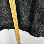 Lucky Brand  Top M Black Burnout Velvet Sheer Boho Whimsigoth Witchy Festival Photo 5