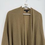 Cejon Brown Gold Fringe One Size Poncho Sweater Overlay Fringe Boho Photo 1