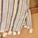C&C California Striped 100% Linen Tassel Tunic Coverup Blue Pink Small Photo 4