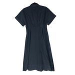 J.Crew  Zip-Up Shirt-Dress In Cotton Poplin Pockets Midi Black 8 Photo 3