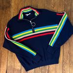 Urban Outfitters Women’s  retro 80s Striped Zip-neck Sweater Photo 0