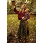 Anthropologie  Frances Shimmer Cropped Sweater‎ Red Motif Cabernet Size Small Photo 4