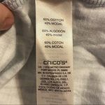 Chico's Chico’s blue watercolor short sleeved top jewel bar neckline‎ size 0/US small Photo 5