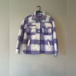 Maurice's Shoreline Purple Plaid Shortie Shacket Photo 1