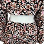 Free People floral long sleeve Mini Dress off shoulder cutout back boho cocktail Photo 4
