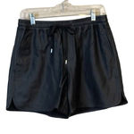 Club Monaco Riya Faux Leather Shorts Baggy Pantaloon Size 6 Athleisure Comfort Photo 0