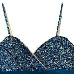 Scala  Vintage Y2K Babydoll Dress Blue Sequins Fairy Homecoming Prom Size 2 Photo 1