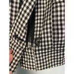 J.Crew Black White Gingham Utility Jacket Womens Size 8 Zip Front Pockets Photo 1