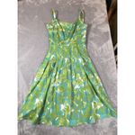 Hot Topic Adriana Papell Dress 4 Y2K Tropical Floral Swing Hawaiian Pinup Retro Pleats Photo 9