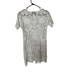 Lace Cotton & Silk White V Neck Dress Size XS Photo 3