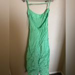 ZARA TikTok seafoam green satin slip dress size medium NEW Beach Photo 8