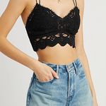 Free People Ilektra black crochet-lace bra top Photo 0