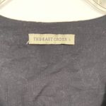 The East Order mini floral dress, long sleeve w/ruffle, plunge neckline, Size L Black Size L Photo 4