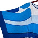 Marimekko For Target Poncho Swimwear Cover Up Mini Dress White/Blue Womens S/M White Photo 4