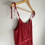 Madewell Silk Skyway Cami Midi Dress Coral Red Photo 8