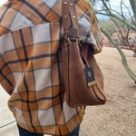 House of Harlow 1960 | Tan Faux Suede Satchel w/ Bag Tassel Charm Photo 14