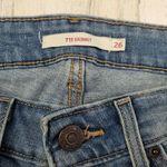 Levi's 711 Skinny Womens Distress Jeans Denim Size 26 (25x28.5) EUC Photo 5