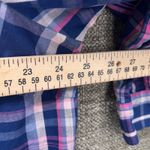 Woman Within  Plaid Button‎ Up Top Blue 1X Photo 8