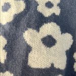 Cider  Blue and White Floral Knit Sweater Photo 3