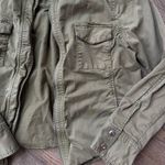 Hinge  Military Style Zip-Up Olive Green Jacket Photo 4