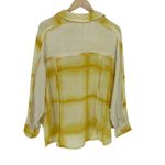 We The Free We‎ The Free Womens Washed Away Windowpane Tie Dye Button Up Shirt Yellow Small Photo 4