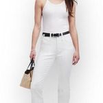 Madewell Curvy Kick Out Crop Jeans Women's T28 White Mid Rise Cotton 5 Pocket Photo 0