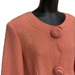 Kenar Wool-Blend Peach and Silver Lurex Blouse Cardigan Size XL Photo 2
