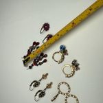 Rhinestone Pierced Earrings Lot Of 4 Some Dangle Drop 1 Signed NR Photo 5