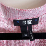 Paige  Bastille cardigan in Bubblegum bishop sleeve knit button down size M Photo 6