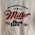 Miller High Life Tank Top Cotton Spandex Size Large White Photo 1
