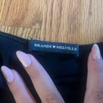Brandy Melville Black Top Long Sleeve Wrap Tie Photo 1