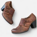 BOC Born Concepts Cathleen Double Strap Monk Heeled Ankle Boots Brown Size 8 Photo 0