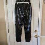 H by Halston Faux Leather Pants Size Medium Black High Rise Women's Biker Pants Ankle Zipper Photo 1