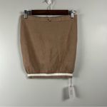 superdown NEW  Bonnie Varsity Skirt size medium tan white Photo 2