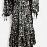 Cara Cara Black Floral Ruffled Dress Size XS Photo 3