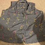 For Cynthia Vintage  embroidered plaid top EUC Photo 1