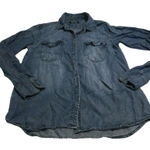 Buffalo David Bitton  Denim Chambray Button Down Shirt Blue Long Sleeve size S Photo 0