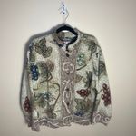 Sugar Street Weavers Jacket Large Multicolor Woven Tapestry Cardigan Green Photo 2