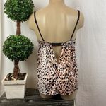 Betsey Johnson  Animal Print Black & Brown Sleeveless Camisole Tank Top M Photo 1