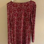 J.Jill Red Lace Patterned Long Sleeve Dress Photo 1