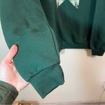 Jerzees  Women’s Green Quilt Star Crewneck Sweatshirt Medium Photo 4